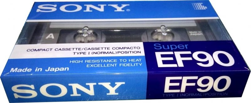 Compact Cassette Sony Super EF 90 "EF90s" Type I Normal 1985 Europe