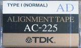 Compact Cassette TDK AD "Alignment tape AC-225" Service Cassette 1992 North America