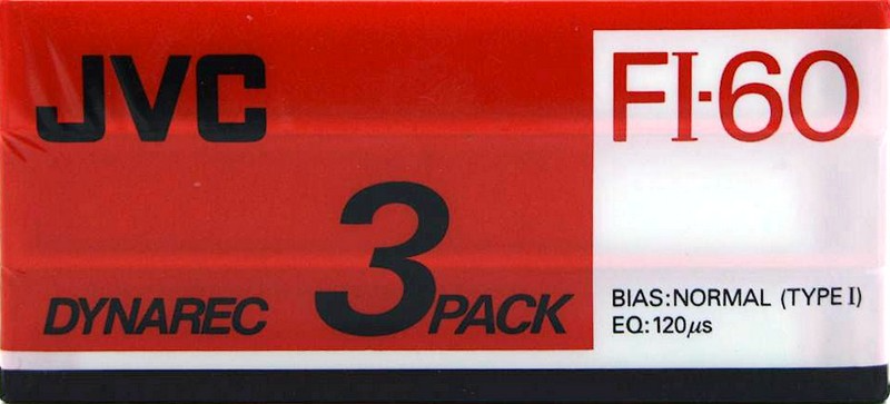 3 pack JVC FI 60 "Dynarec" Type I Normal 1988 North America