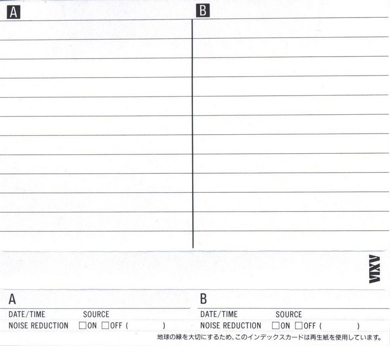 Compact Cassette AXIA PS-I / PS-1 54 "PS1F 54" Type I Normal 1993 Japan