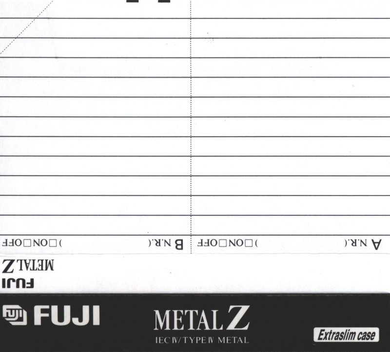 Compact Cassette Fuji Metal Z 100 Type IV Metal 1995 Europe