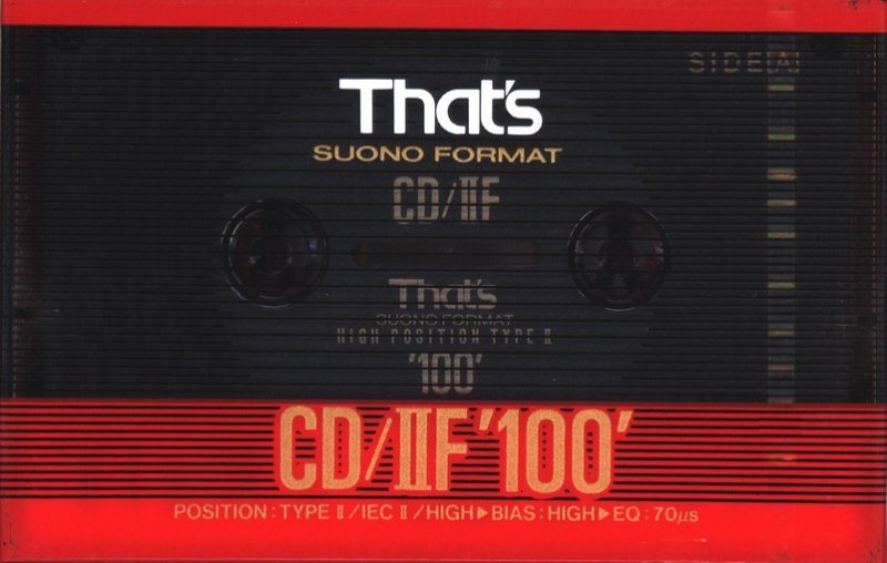 Compact Cassette Thats CD-IIF 100 Type II Chrome 1991 Europe