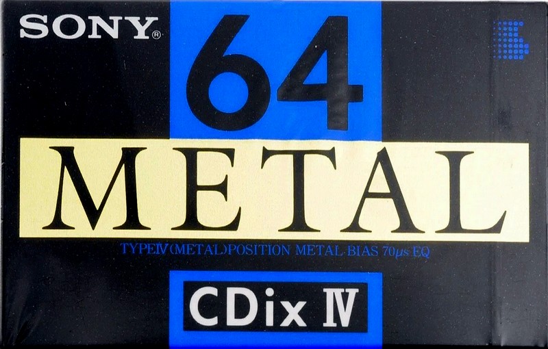 Compact Cassette Sony CDix IV 64 "CDIX4 64N" Type IV Metal 1990 Japan