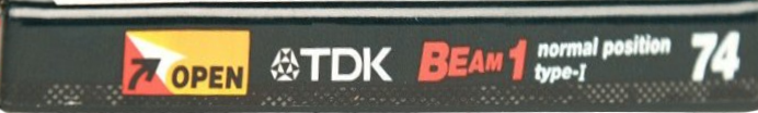Compact Cassette TDK Beam 1 74 "BM1-74S" Type I Normal 1999 Japan