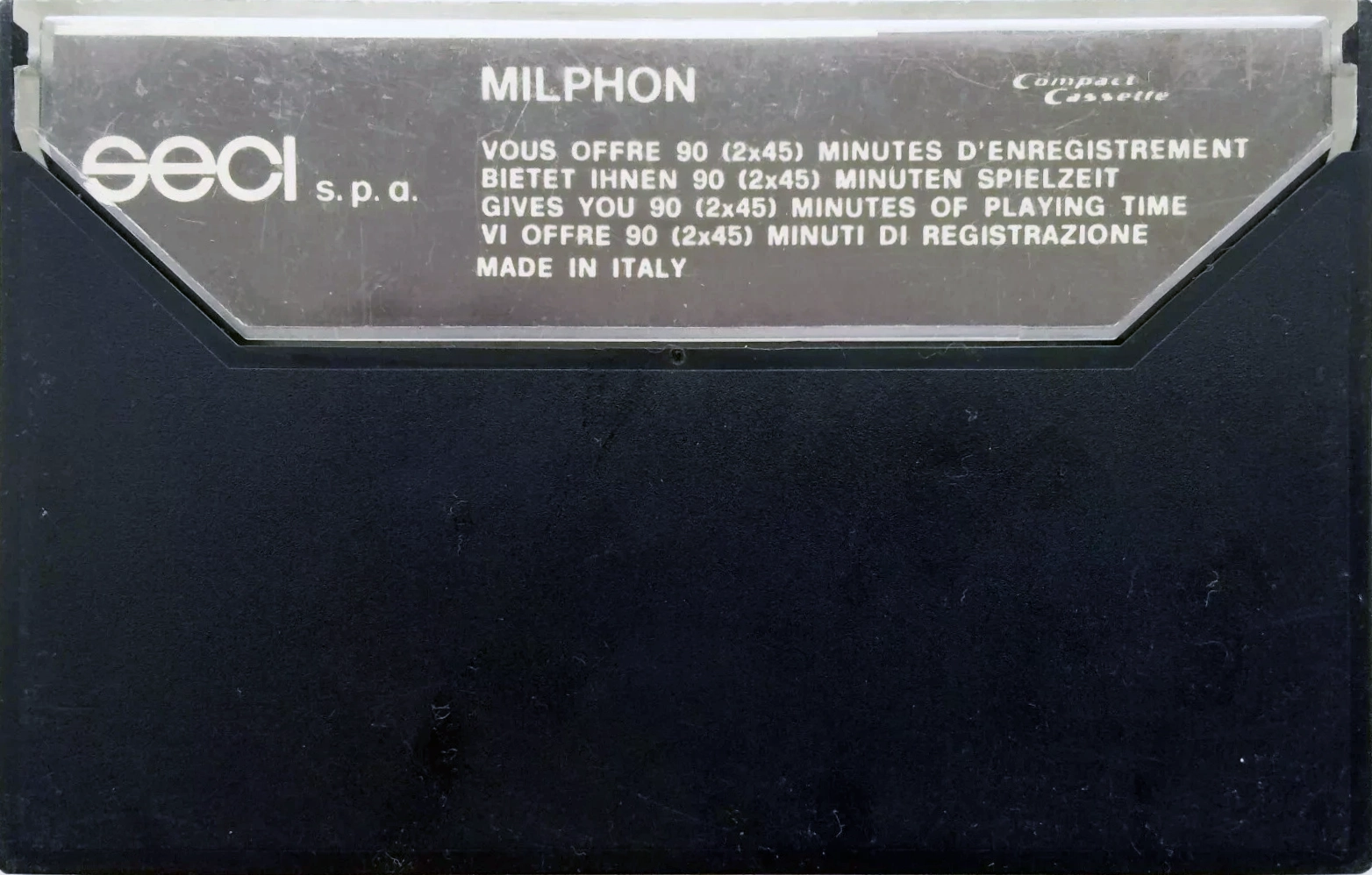 Compact Cassette Seci 90 "black" Type I Normal 1977 Europe