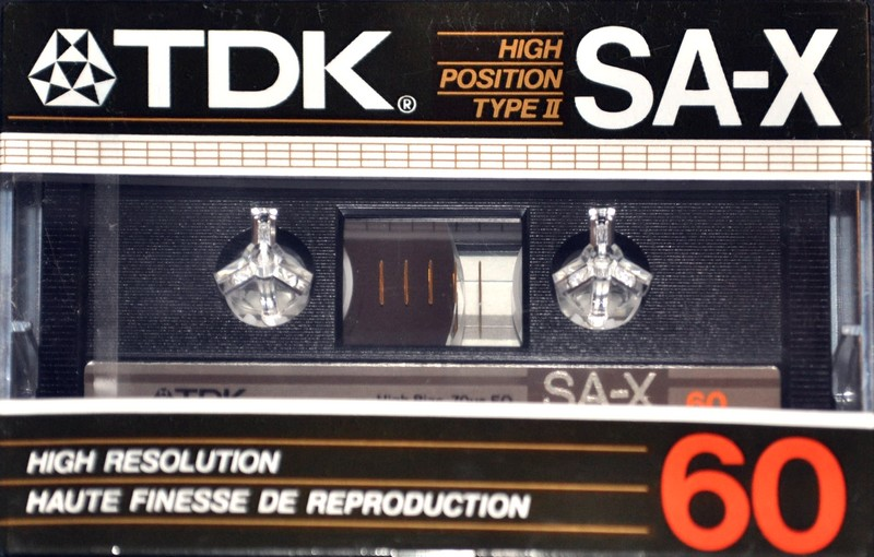 Compact Cassette TDK SA-X 60 Type II Chrome 1985 North America