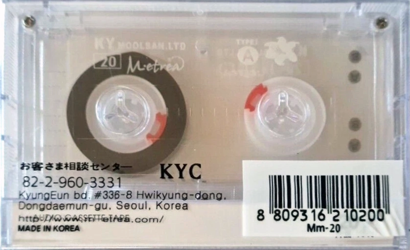 Compact Cassette KYC 20 "M-etrea" Type I Normal South Korea