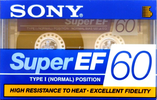 Compact Cassette Sony Super EF 60 "C-60EF" Type I Normal 1992 Europe