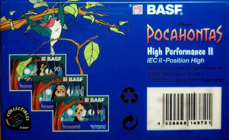 Compact Cassette BASF High Performance II 90 "Pocahontas Edition 1" Type II Chrome 1995 Europe