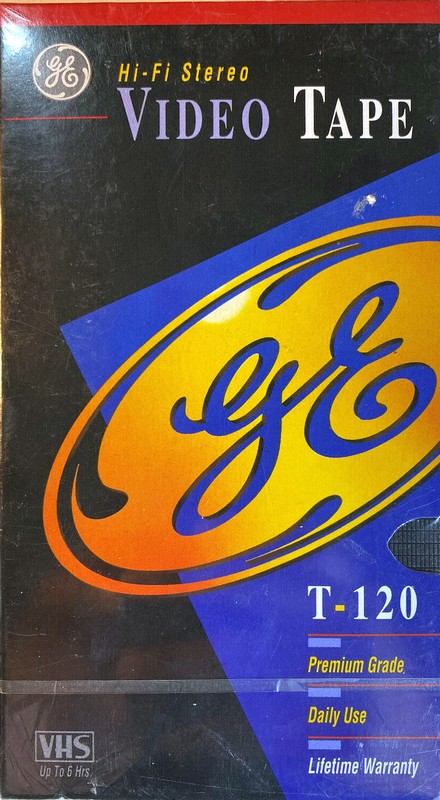 VHS, Video Home System GE / General Electric 120 Type I Normal 1993 USA