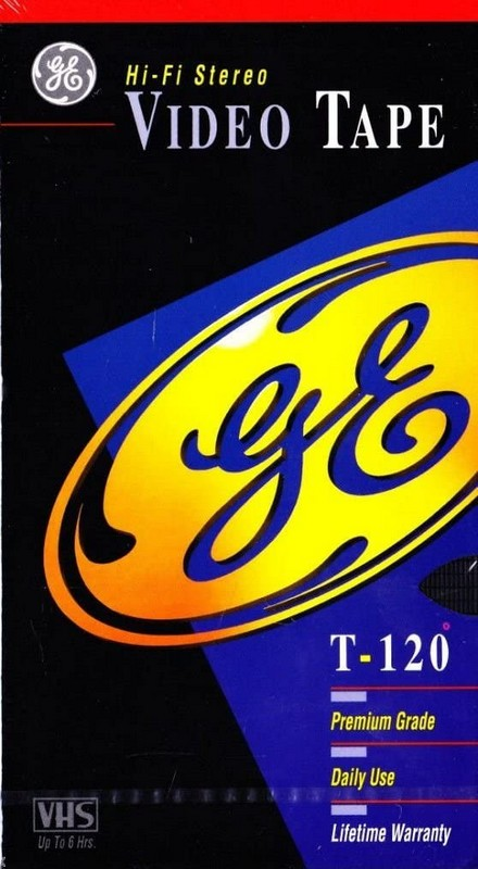 VHS, Video Home System GE / General Electric 120 Type I Normal 1993 USA