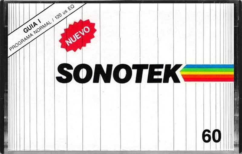 Compact Cassette Sonotek 60 Type I Normal 1988 Venezuela