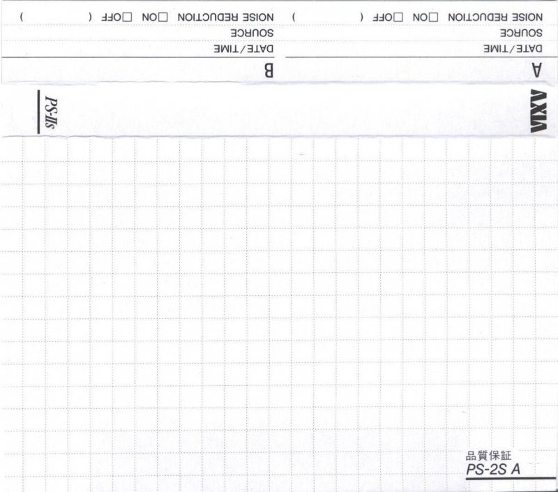 Compact Cassette AXIA PS-IIs 74 "PS-2S A 74" Type II Chrome 1990 Japan
