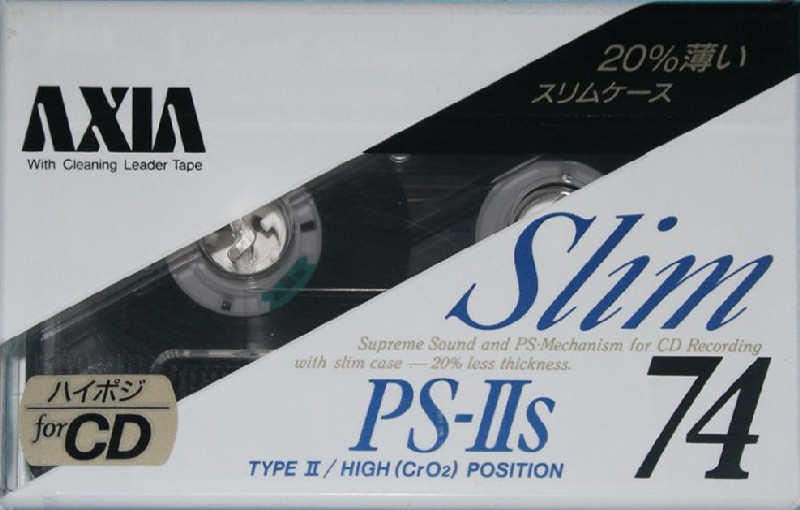 Compact Cassette AXIA PS-IIs 74 "PS-2S A 74" Type II Chrome 1990 Japan