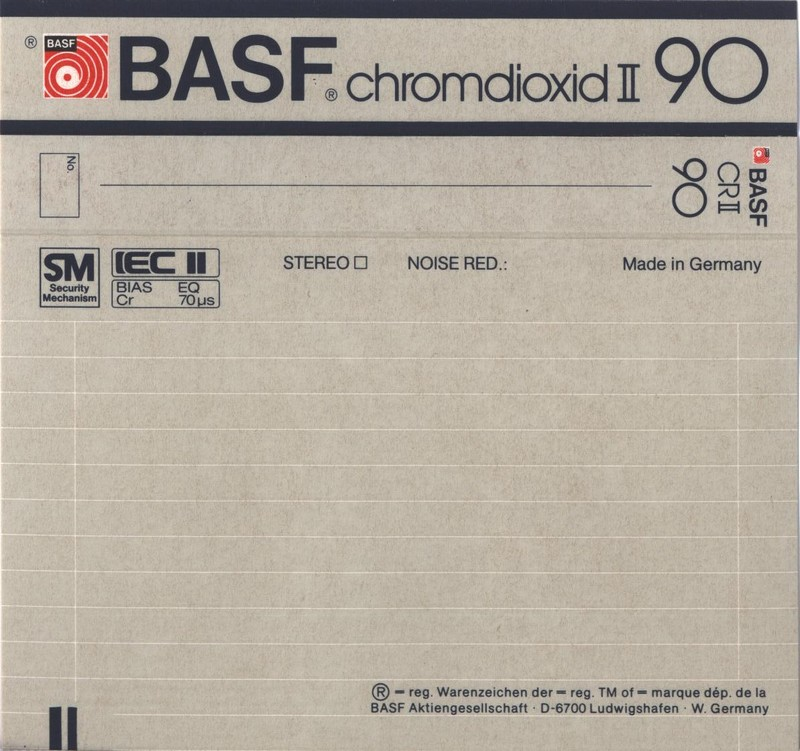 Compact Cassette BASF Chromdioxid II 90 Type II Chrome 1982 Europe