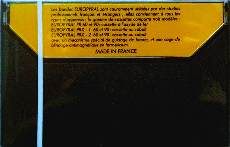 Compact Cassette Europyral PR 90 Type I Normal 1984 France