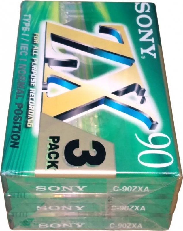 3 pack Sony ZX 90 "3C-90ZXA" Type I Normal 1999 Europe