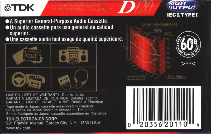 Compact Cassette: TDK  - D 120