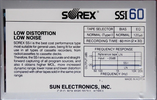 Compact Cassette Sorex SS-I 60 Type I Normal 1987 South Korea