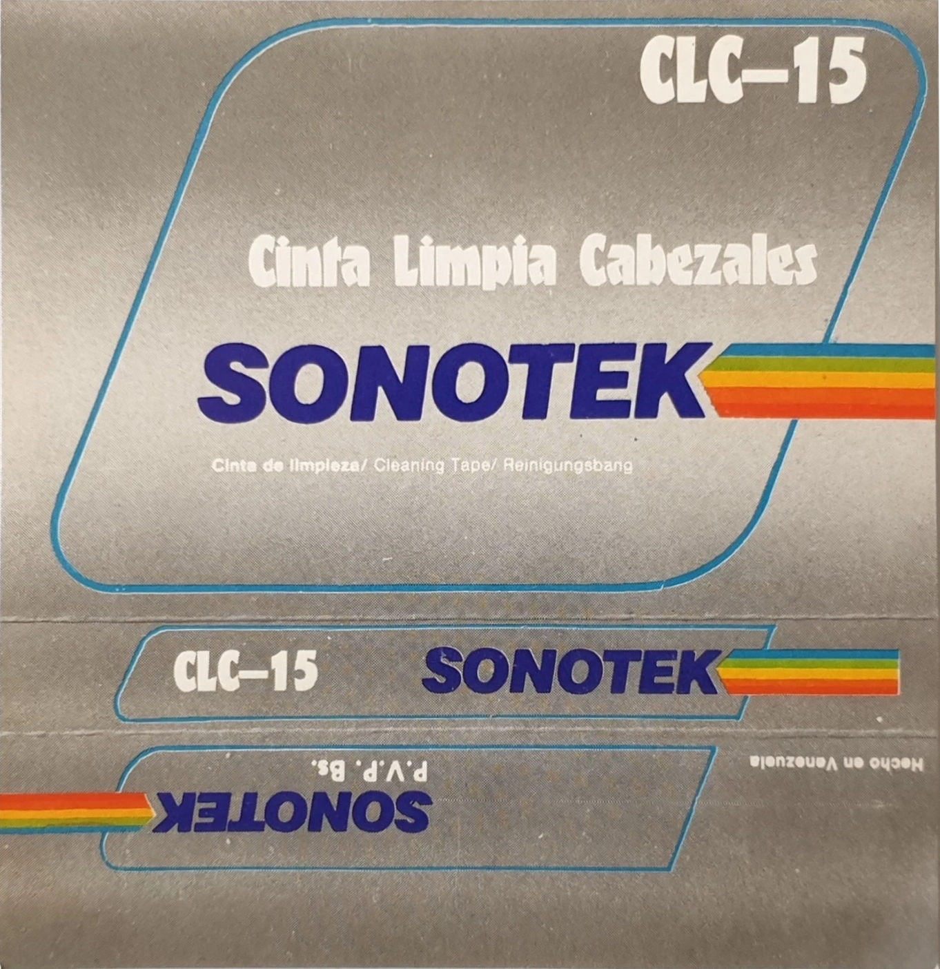 Compact Cassette Sonotek "CLC-15" Cleaning Cassette 1988 Venezuela
