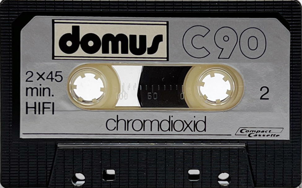 Compact Cassette Domus 90 Type II Chrome Hungary