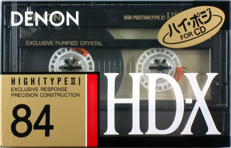 Compact Cassette Denon HD-X 84 "HD-X84P" Type II Chrome 1989 Japan