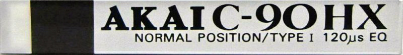 Compact Cassette Akai HX 90 Type I Normal 1989 Europe