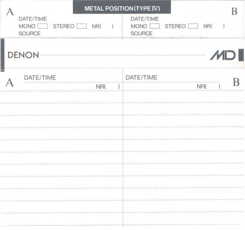 Compact Cassette: Nippon Columbia / Denon Denon - MD 64