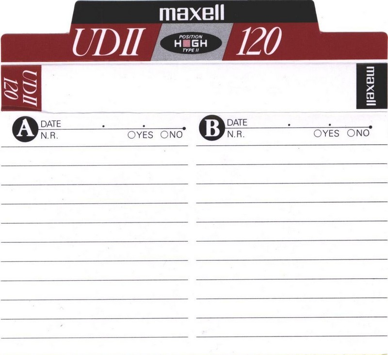 Compact Cassette Maxell UDII / UD2 120 "UDII120(E)" Type II Chrome 1990 Japan