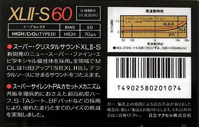 Compact Cassette: Maxell / Hitachi Maxell - XLII-S 60