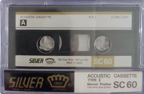 Compact Cassette Silver Crown SC 60 Type I Normal Japan