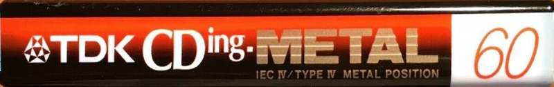 Compact Cassette TDK CDing Metal 60 "CDING4-60EB" Type IV Metal 1997 Europe