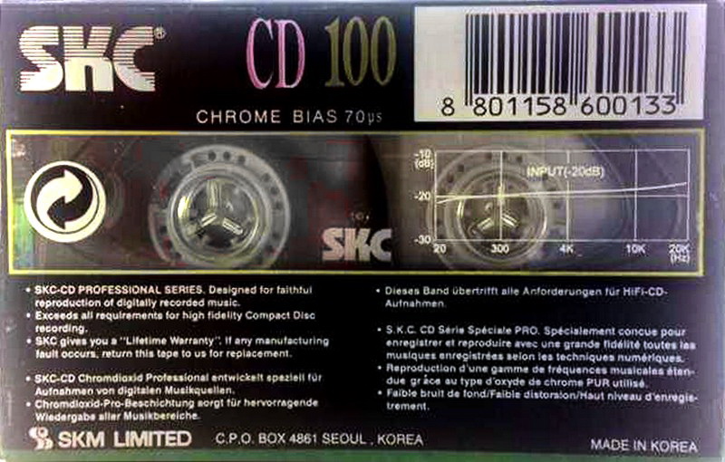 Compact Cassette: Sunkyong Magnetic Limited (SKM) SKC - CD 100