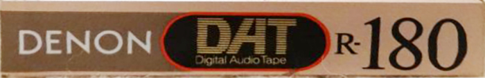 Digital Audio Tape Denon 180 "R-180DT W" Type IV Metal 1993 North America