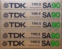 5 pack TDK SA 90 Type II Chrome 1987 North America