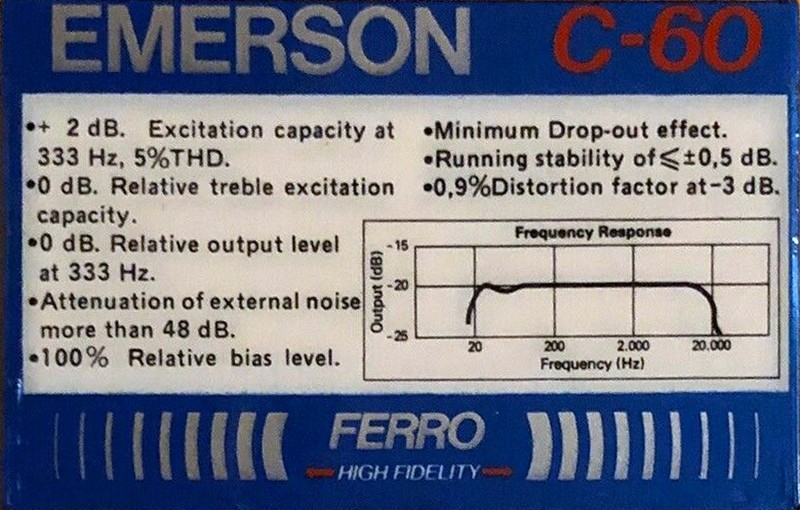 Compact Cassette: Unknown Emerson -  60