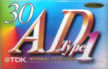 Compact Cassette TDK AD1 30 "AD1-30" Type I Normal 1995 Japan