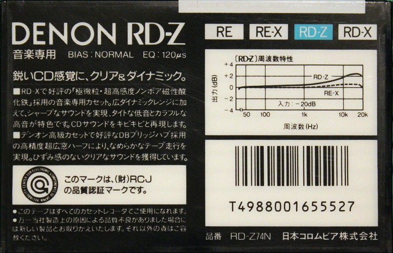 Compact Cassette: Nippon Columbia / Denon Denon - RD-Z 74