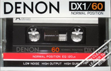 Compact Cassette Denon DX1 60 Type I Normal 1981 Europe