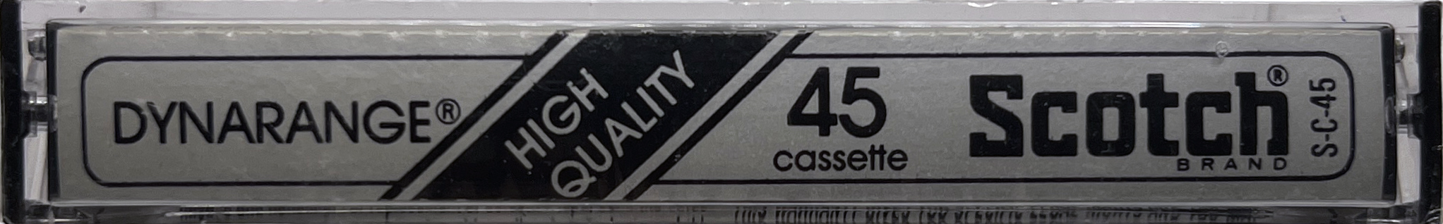 Compact Cassette Scotch Dynarange 45 Type I Normal 1980 USA