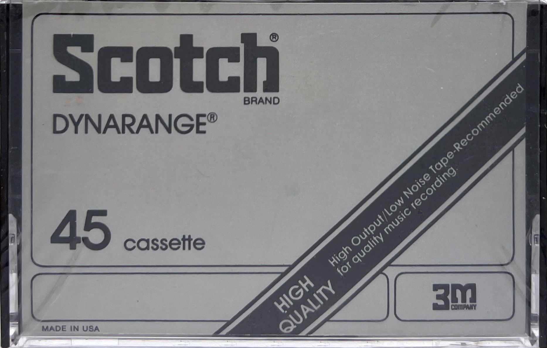 Compact Cassette Scotch Dynarange 45 Type I Normal 1980 USA