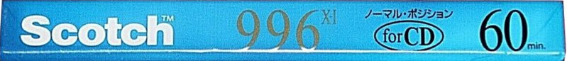 Compact Cassette Scotch 996 X 60 "996X1-60" Type I Normal 1993 Japan