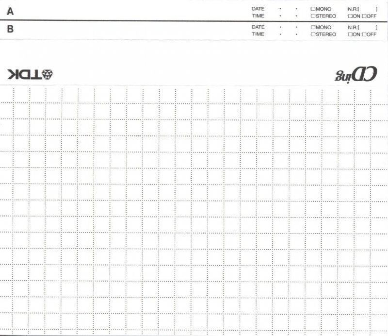 Compact Cassette TDK CDing 2 50 "CDING2-50EB" Type II Chrome 1997 Europe