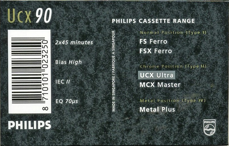 Compact Cassette: General Magnetics Philips - UCX 90