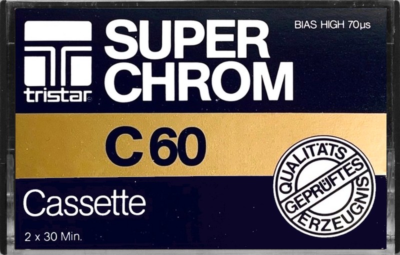 Compact Cassette Tristar 60 "Super Chrom" Type II Chrome 1984 Germany