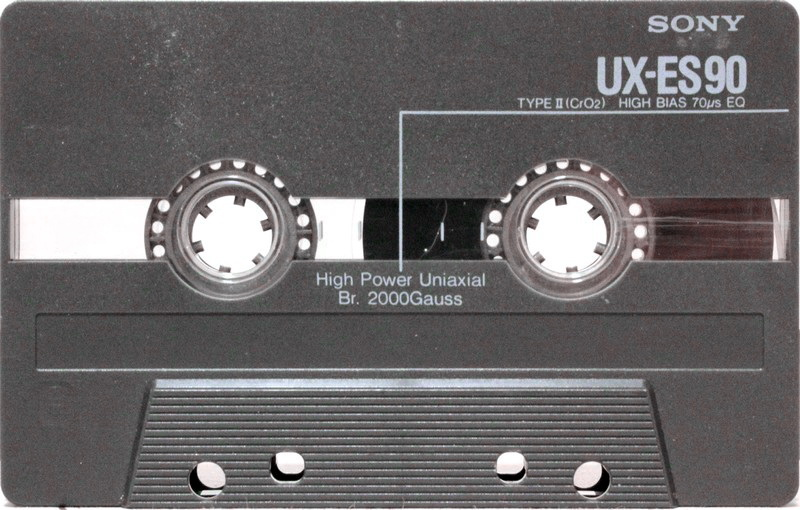 Compact Cassette Sony UX-ES 90 Type II Chrome 1988 Europe