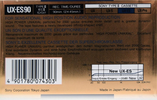 Compact Cassette Sony UX-ES 90 Type II Chrome 1988 Europe