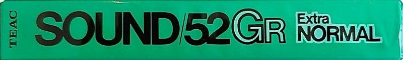 Compact Cassette Teac SOUND 46X 52 "SOUND 52GR" Type I Normal 1984 Japan