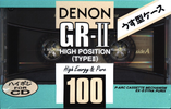Compact Cassette Denon GR-II 100 Type II Chrome 1992 Japan
