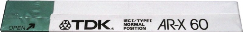Compact Cassette TDK AR-X 60 "AR-X60" Type I Normal 1988 North America